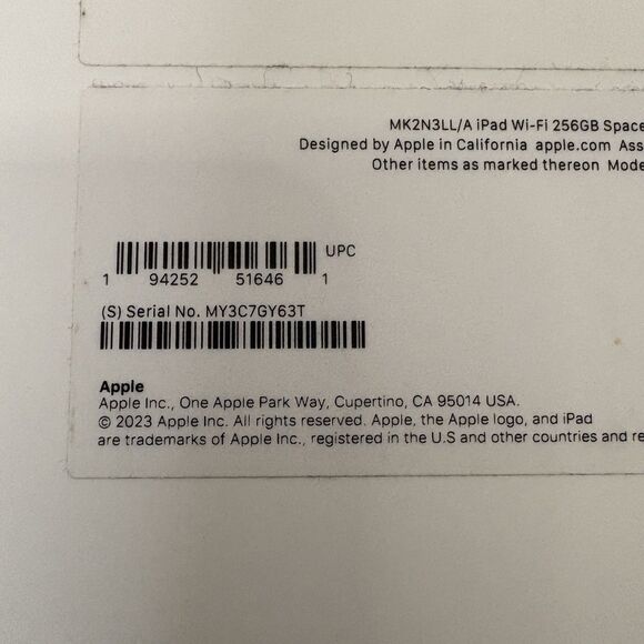 Apple iPad 9th Generation Space Gray EMPTY BOX ONLY!! - Picture 6 of 7